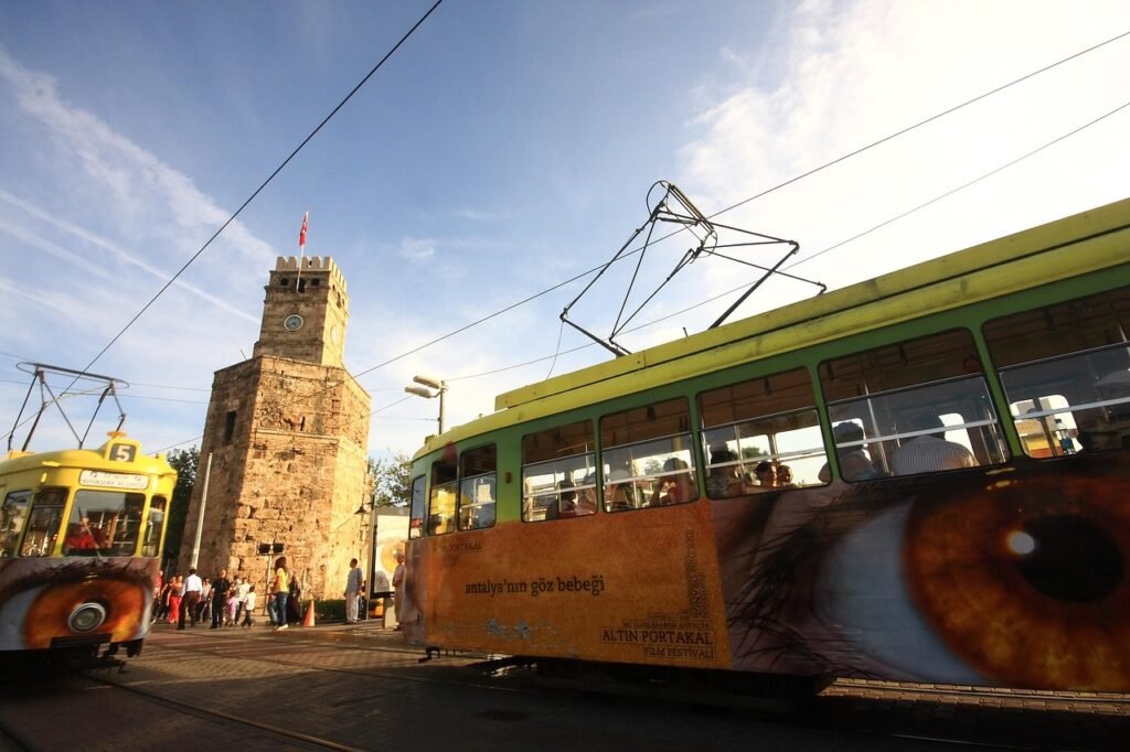 Antalya historical transportation and watch tower