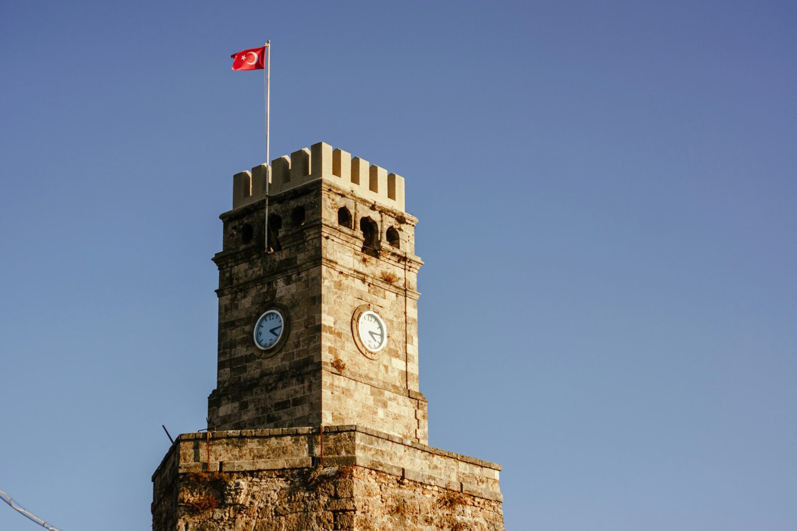 antalya iconic and historic watch tower